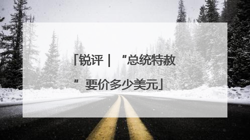 锐评｜“总统特赦”要价多少美元