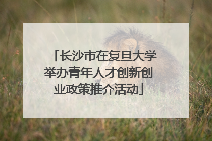 长沙市在复旦大学举办青年人才创新创业政策推介活动