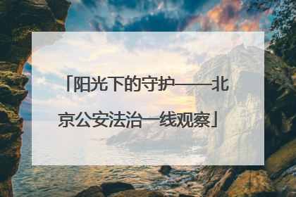 阳光下的守护——北京公安法治一线观察