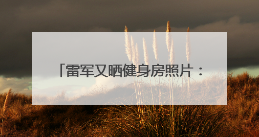 雷军又晒健身房照片：2025年第52次