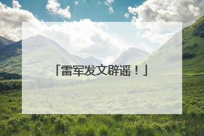 雷军发文辟谣！
