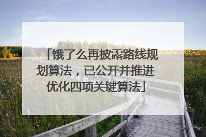 饿了么再披露路线规划算法，已公开并推进优化四项关键算法