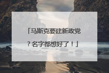 马斯克要建新政党？名字都想好了！