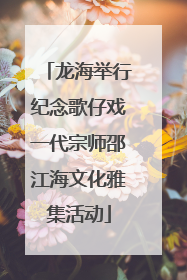 龙海举行纪念歌仔戏一代宗师邵江海文化雅集活动