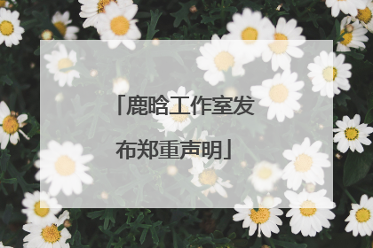 鹿晗工作室发布郑重声明