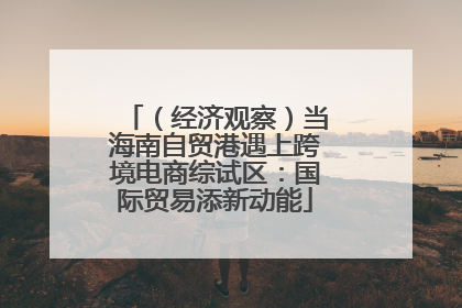 （经济观察）当海南自贸港遇上跨境电商综试区：国际贸易添新动能