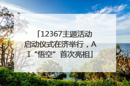 12367主题活动启动仪式在济举行，AI“悟空”首次亮相