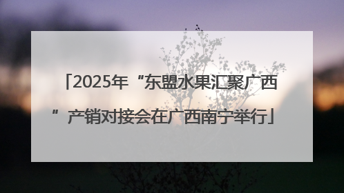 2025年“东盟水果汇聚广西”产销对接会在广西南宁举行