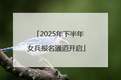 2025年下半年女兵报名通道开启