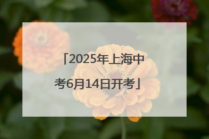 2025年上海中考6月14日开考