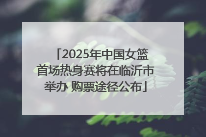 2025年中国女篮首场热身赛将在临沂市举办 购票途径公布
