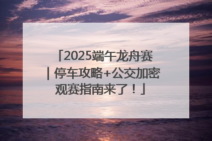 2025端午龙舟赛｜停车攻略+公交加密 观赛指南来了！