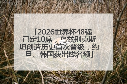2026世界杯48强已定10席，乌兹别克斯坦创造历史首次晋级，约旦、韩国获出线名额