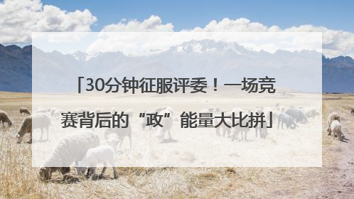 30分钟征服评委！一场竞赛背后的“政”能量大比拼
