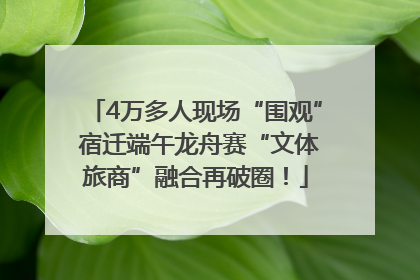 4万多人现场“围观” 宿迁端午龙舟赛“文体旅商”融合再破圈！